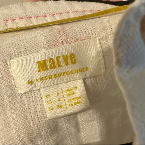 Maeve By Anthropologie 100% Cotton Embroidered Koi Button-Down Shirt - Picture 6 of 6